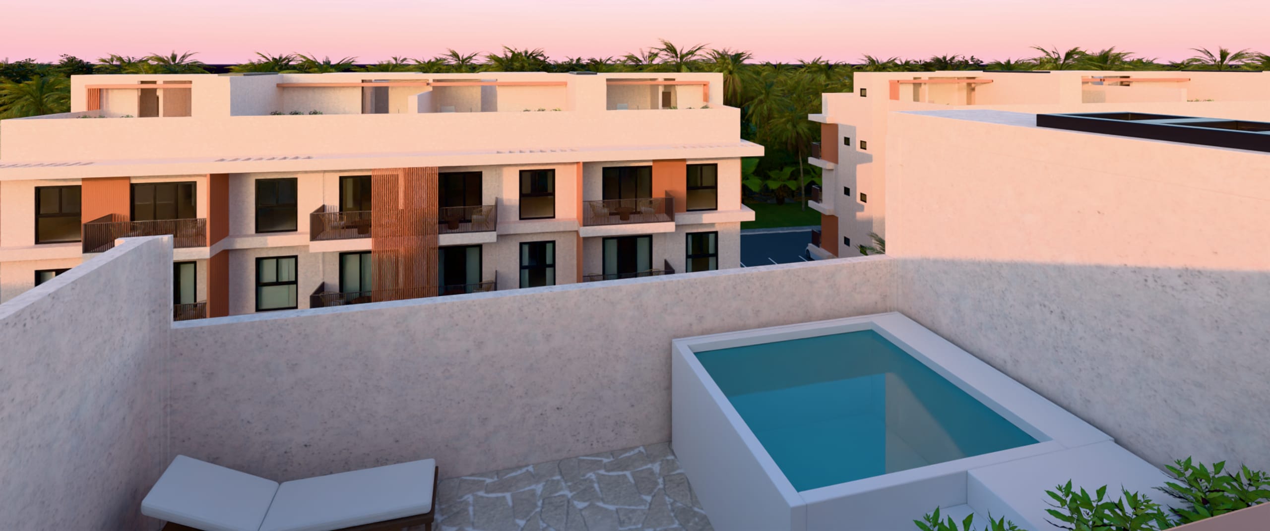 Penthouse rooftop with private plunge pool