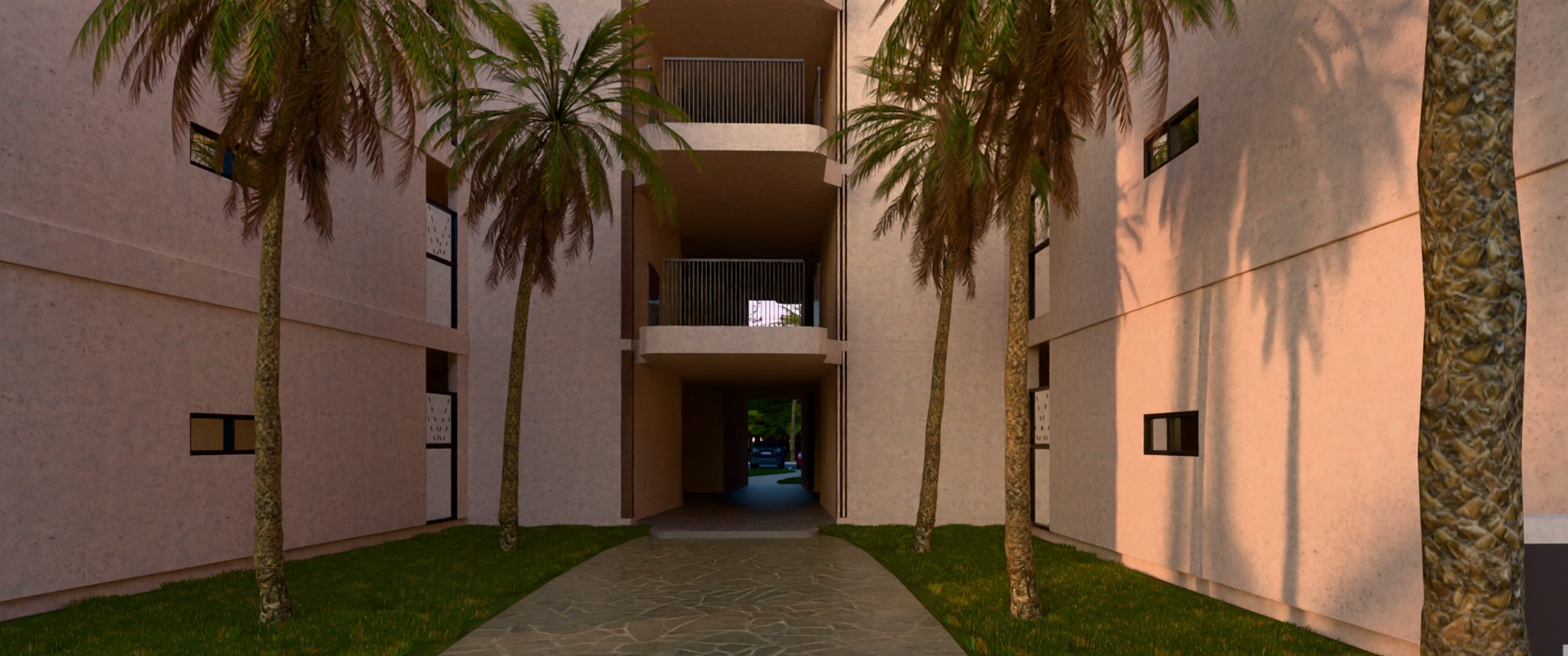 Tropical garden by the Module B buildings