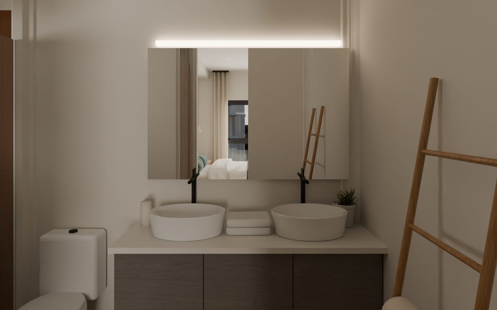 Primary bathroom with double basin