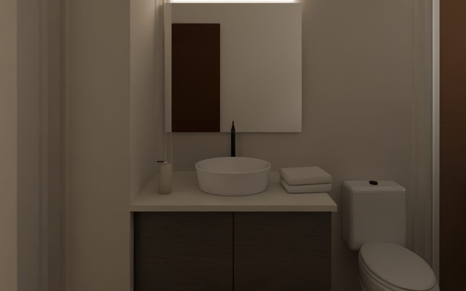 Second bathroom, basin
